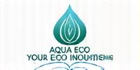 Aqua Eco-Solutions logo - a blue droplet merging with a green leaf.
